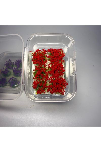 Choice Red 6pcs/ Box Model Mini Flower Clusters for Micro Landscape, Simulati...