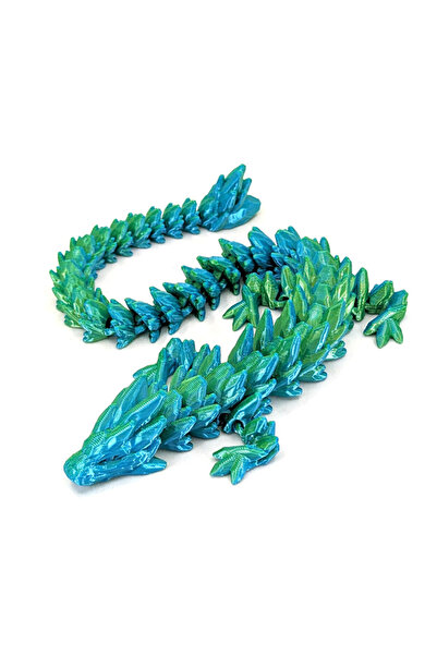 Choice 30cm Green 1Pc 3D Printed Gemstone Dragon Figurine-Iridescent Plastic ...