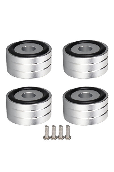 Choice قاعدة تثبيت مسامير عزل مكبر الصوت SP4010 فضية اللون، 4 قطع، 40 × 20 مم / 1.57 × 0.78 بوصة، مسامير مكبر الصوت لمحول رقمي إلى تناظري A