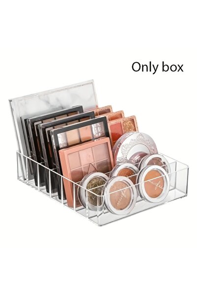 Choice منظم مكياج شفاف من البلاستيك، مكون من 7 أقسام، حامل أحمر الشفاه وظلال ...