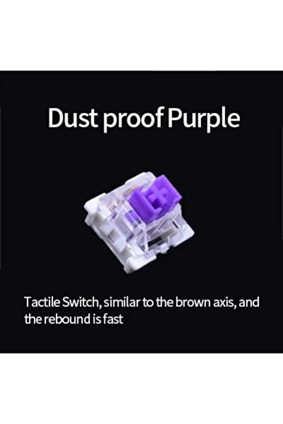 GGBEE Dustproof Purple 70PCS Dustproof Outemu Switch Mechanical Keyboard Linear Tactile Clicky Silent Swit