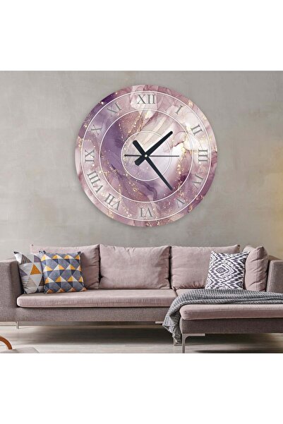 Marktna Wooden MDF wall clock with a modern Printed sticker