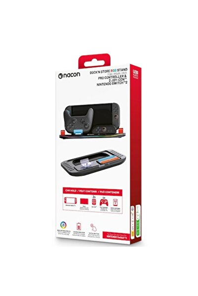Nacon Charging Station for NSW 2 — charges 4 Joy-Con + 1 Pro Controller, compact black