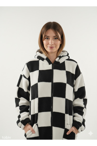 AŞMİ COCOLİNO SWEATSHIRT FOR WOMEN BLACK WHITE