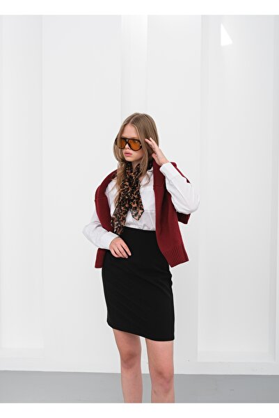 OUZ Women's High Waist Black Mini Skirt – Stylish, Bodycon Elegant Skirt with Lining