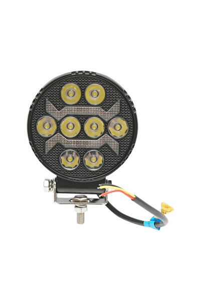 Breckner Germany Round LED projector with DRL 9-80V, 17W white-yellow, alumin...