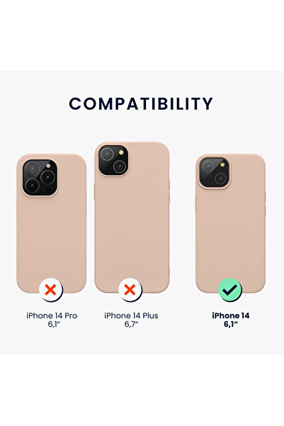 KWmobile Case for Apple iPhone 14, Silicone, Cream, 59071.225