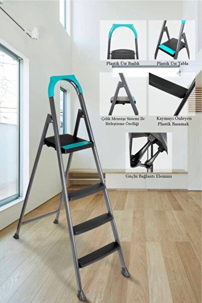 Perilla 51303 Riser 3+1 Plastik Basamaklı Merdiven