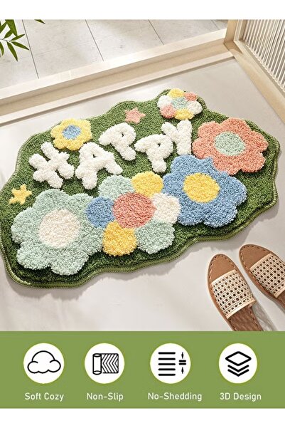 Generic Bathroom Rug 40*60cm Bath Mat Non-Slip Area Rug, Machine Washable and Water Absorbent