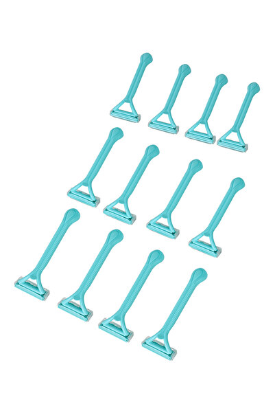 Lawazim مجموعة من 12 ماكينة حلاقة نسائية بثلاث شفرات