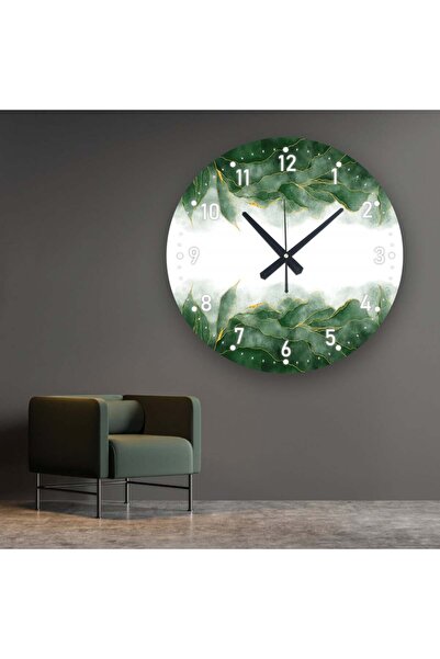 Marktna Wooden MDF wall clock with a modern Printed sticker