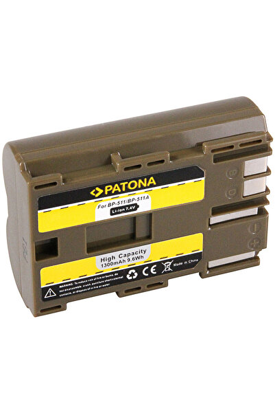 Patona Battery BP-511 BP-512 1300mAh compatible Canon 5D 50D 40D 30D 20D-1008