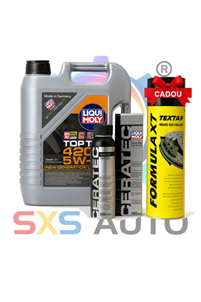 Liqui Moly Pachet motor silențios: ulei 5W-30 și protecție ceramică Cera Tec (+ spray de frână Textar gratuit)