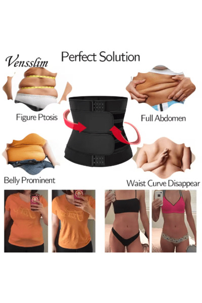 CRM Lumbar belt for women, CRM, waist slimming and shaping corset, neoprene, black, M, waist 70-75 cm