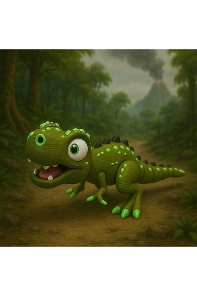 PrintForge Figurina Twist-a-rex dino, 3D articulata, PrintForge, 9x7x2 cm, PLA, fara BPA , fara BPA, verde