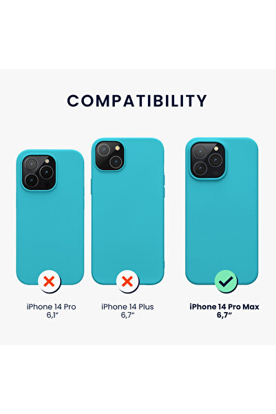 KWmobile Case for Apple iPhone 14 Pro Max, Silicone, Blue, 59074.205