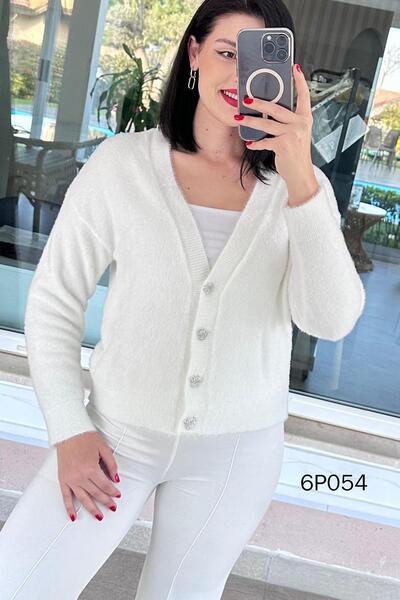 İnce Topuk Prive Series V Neck Knitwear Cardigan 6P054