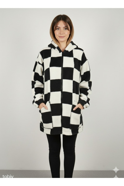 AŞMİ COCOLİNO SWEATSHIRT FOR WOMEN BLACK WHITE