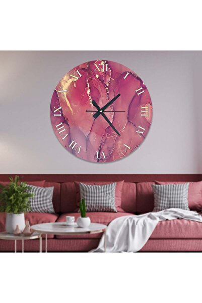 Marktna Wooden MDF wall clock with a modern Printed sticker