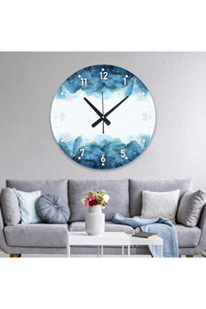 Marktna Wooden MDF wall clock with a modern Printed sticker