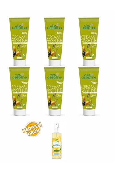 CIRE ASEPTINE 6 Adet Zeytinyağlı Vazelin Tüp 75 Ml+Limon Kolonyası 100 ml Spr...