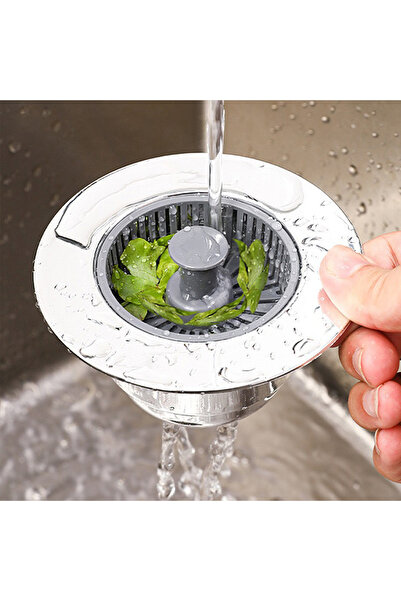 OEM Dop pentru chiuvetă cu coș filtrant detașabil 7,7×7×11 cm –oțel inox + pl...