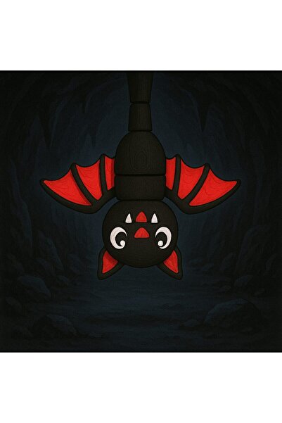 PrintForge Figurina Bat wobble, 3D articulata, PrintForge, 7x8x3 cm, PLA, fara BPA, multicolora