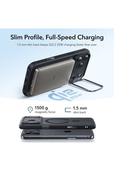 ESR CLASSIC HYBRID KICKSTAND MAGSAFE IPHONE 17 PRO MAX CLEAR/BLACK