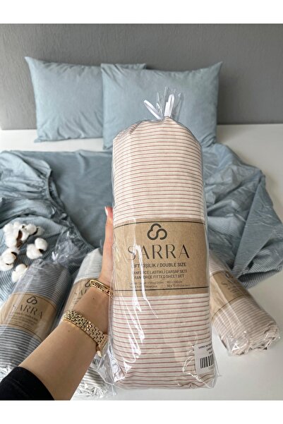 HOME MOD STORE Fitted Sheet Set with Elastic and Pillow Case