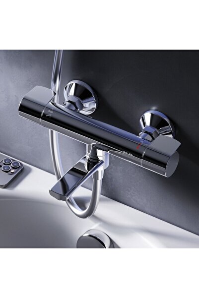 OEM AM.PM X-Joy F85A50000 Thermostatic Bath/Shower Mixer, Surface-Mounted, Chrome Finish