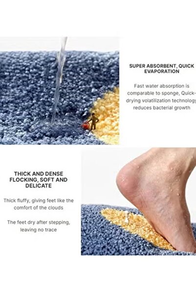 Generic Bathroom Rug 40*60cm Bath Mat Non-Slip Area Rug, Machine Washable and Water Absorbent