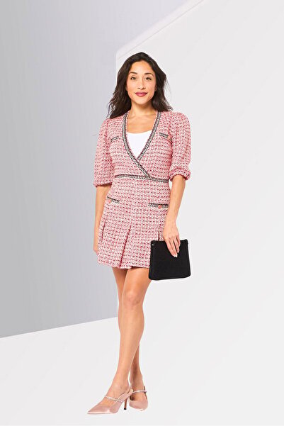 Maje Women Textured Mini Dress, Multicolor