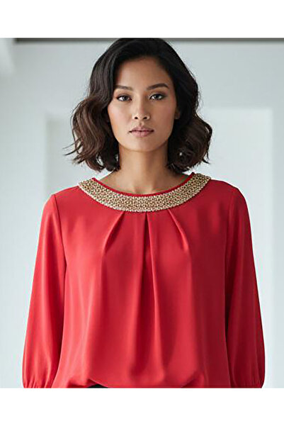 dml giyim Chain Woven Crepe Blouse