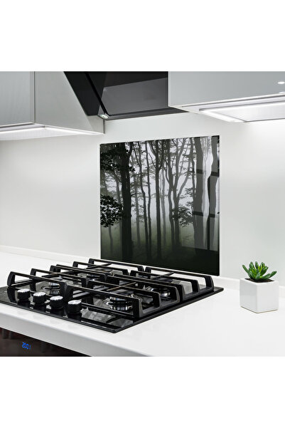 Arthub Kitchen Glass Panel, Stove Protection, Heat Resistant, Landscapes, Fog...