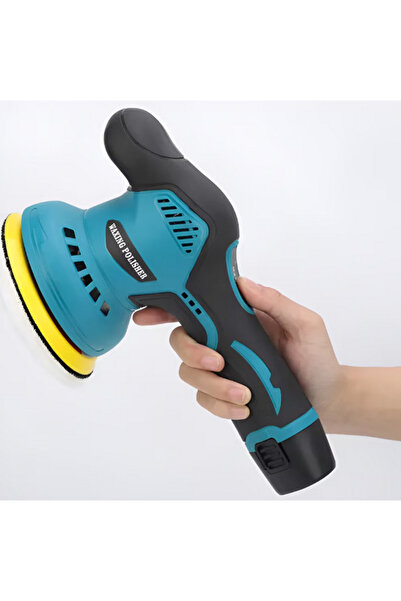 Sanlux Aparat Polish Auto, 2 Acumulatori 12V, fara fir, portabil, 2500-5000 Rpm, 8 Viteze, Albastru/Negru