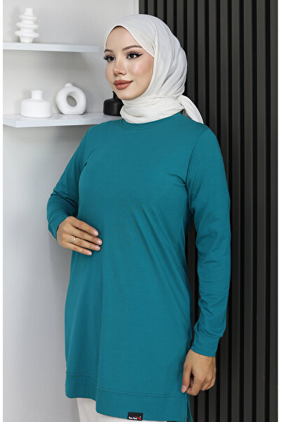 sefamerve Araboy Sports Combed Cotton Tunic 9127-01 Petrol