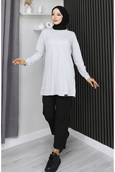 sefamerve Araboy Sports Combed Cotton Tunic 9127-03 Stone