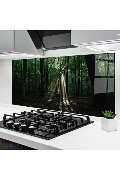 Arthub Kitchen Glass Panel, Stove Protection, Heat Resistant, Landscapes, For...