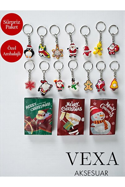Vexa Aksesuar سلسلة مفاتيح مميزة لعيد الميلاد - مع تغليف خاص |   سلسلة مفاتيح هدية مفاجئة |   ثيم عيد الميلاد