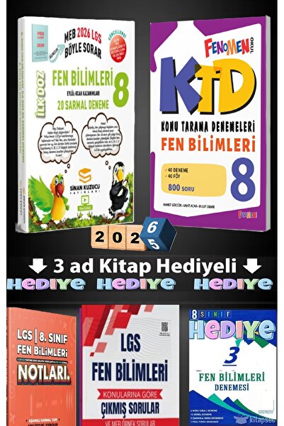 SİNAN KUZUCU YAYINLARI 8. Sınıf 2026 İlk Doz Sarmal Branş Denemeleri Fen Bili...