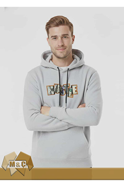 MÇ FAMİLY STORe Special Design 3 Yarn Sha Fleece-Lined Weatshi̇rt Winter Thick Uni̇sex Hoodie