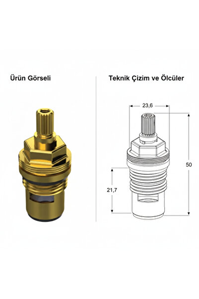 YAPI KALİTE AÇ-KAPA SERAMİK SALMASTRA 180 DERECE