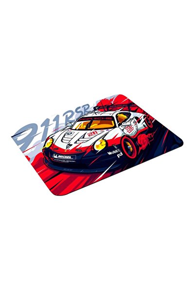 Coverzone 30×25cm Racing Car Mouse Pad – Waterproof, Non-Slip Base, Large Desk Mat with Stitched Edges