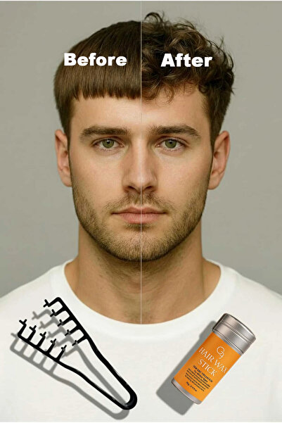 AURRARİ Set de 2 piepteni miraculoși și ceară de păr pentru păr ondulat