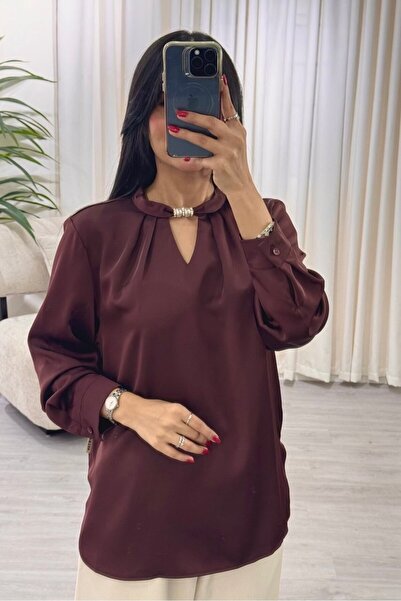 SELSAL Elegant burgundy blouse