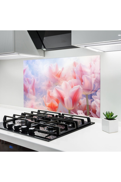 Arthub Panou Sticla Bucatarie, Protectie aragaz, Termorezistent, Flori, Dream...
