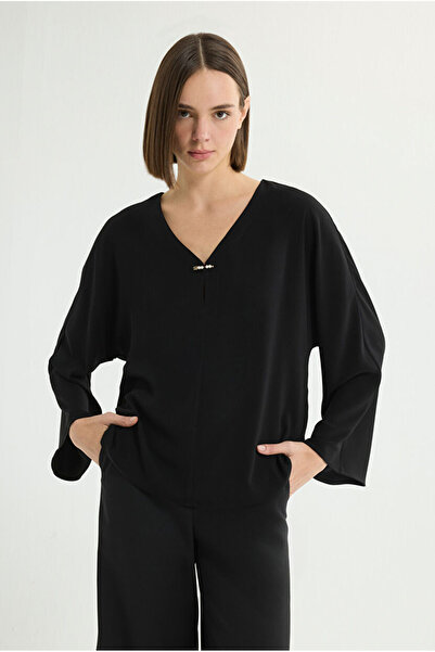 Love My Body Yarasa Kollu Bluz