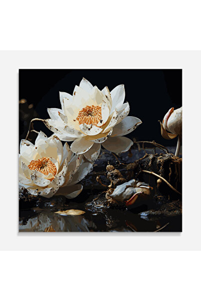 Arthub Kitchen Glass Panel, Stove Protection, Heat Resistant, Feng-shui, Beautiful White Nature