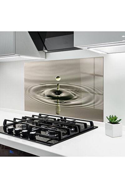 Arthub Panou Sticla Bucatarie, Protectie aragaz, Termorezistent, Feng-shui, Green Water Drop