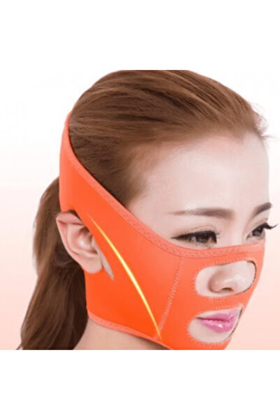 CRM Face-lifting mask for reducing double chin, adjustable, CRM, Orange